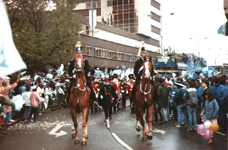 Celebrations in Coventry the day after winning the 1987 F.A. Cup Final