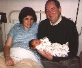 This is me with my Mummy and Daddy
a few hours after I was born.