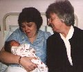 This is me with Mummy and Grandma