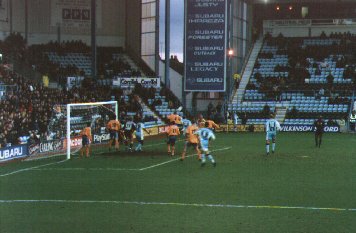 Corner kick v Derby